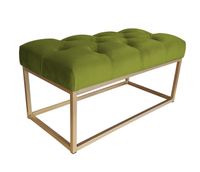 Ławka CHESTERFIELD LOFT podstawa złota pufa podnóżek BL75