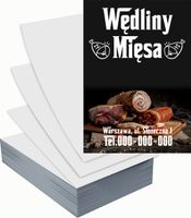 Ulotki A6 reklamowe firmowe 100szt dużo wzorów do wyboru WĘDLINY