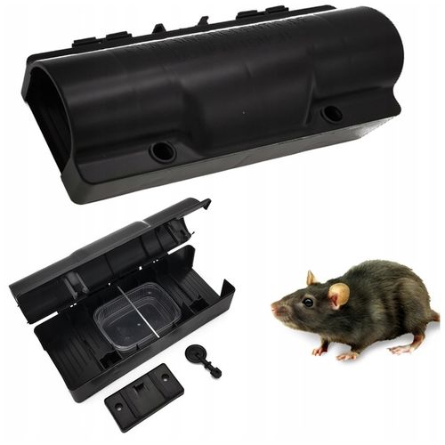 Karmnik deratyzacyjny TUNEL na szczury i myszy + ADAPTER DO ŚCIANY 4 na Arena.pl