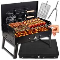 Grill Ogrodowy Turystyczny Przenośny Składany Walizka Kempingowy + Akcesori
