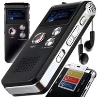 Mini Dyktafon szpiegowski podsłuch JĘZYK POLSKI 576h + redukcja szumów PRO