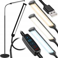 NOWOCZESNA LAMPA 12W stojąca podłogowa LED 3 barwy elastyczna 360°