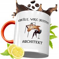 Kubek Pomarańczowy Dla Architekta Prezent Z Nadrukiem Ze Zdjęciem