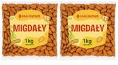 ZESTAW MIGDAŁY KALIFORNIJSKIE CAŁE 2x1kg MIGDAŁ DOSKONAŁE JAKOŚĆ PREMIUM