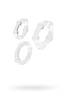 a toys, cockrings set, 3 pcs.tpe,transparent, o 3,5 / 3/2 cm