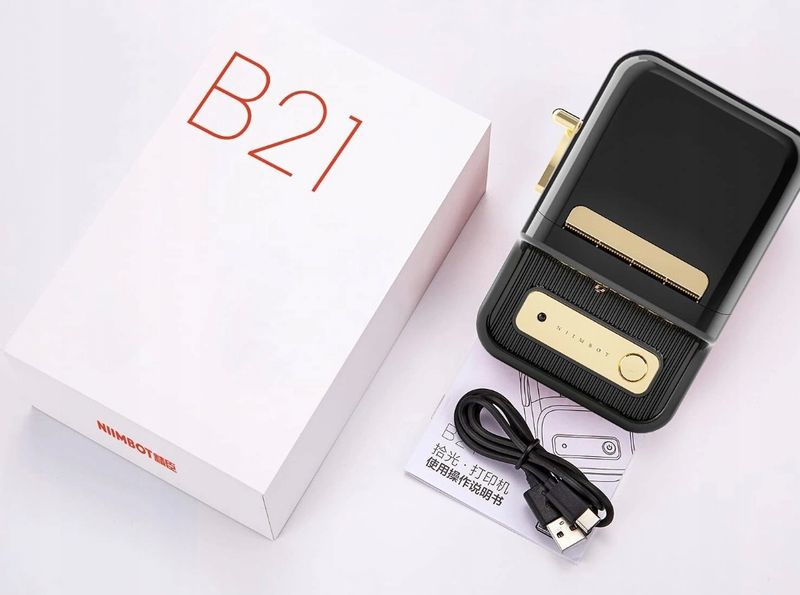 NIIMBOT B21 Drukarka Termiczna NAKLEJKI Bluetooth  NIIMBOT_B21_CZARNA zdjęcie 3