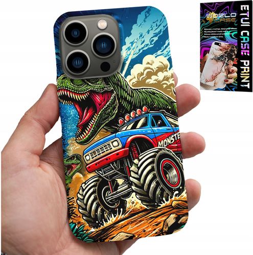 ETUI DO IPHONE 14 PRO -DINOZAUR W MONSTERTRUCKU WZORY DLA DZIECI na Arena.pl