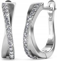 Duże kolczyki srebrne angielskie zapięcie srebro próba 925 eleganckie modne