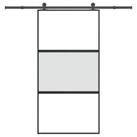 Drzwi przesuwne z zestawem okuć Szkło hartowane i aluminium