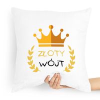 Poduszka Prezent Dla Wójta Złoty Wójt Z Nadrukiem Ze Zdjęciem Z Nadrukiem Z