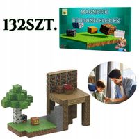 KLOCKI MAGNETYCZNE KLOCKI Minecraft DLA DZIECI ZABAWKA ZESTAW +FIGURKI132EL