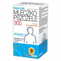 Mleczko pszczele Royal Jelly 300mg 45 tabletek APIPOLFARMA Eliksir życia