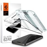 szkło hartowane glas.tr ez fit fc na iphone 15 pro czarne - zestaw 2 szt.