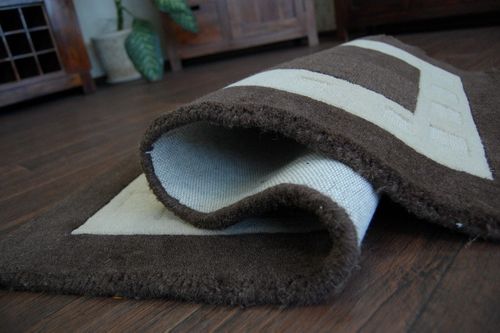 Dywan HAND TUFTED - BOXES brąz 60x100 cm brąz na Arena.pl