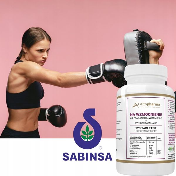 Ashwagandha + Cynk + Witamina C+ Wit B6 120 tab zdjęcie 3