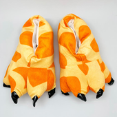 Pluszowe ciepłe kapcie żyrafa łapy pazurki bambosze damskie męskie unisex L