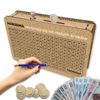Skarbonka wykreślana marzenia Cel 500