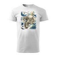 Koszulka z motocyklem na motor Suzuki V-strom Vstrom DL 650 XT męska biała REGULAR XXL