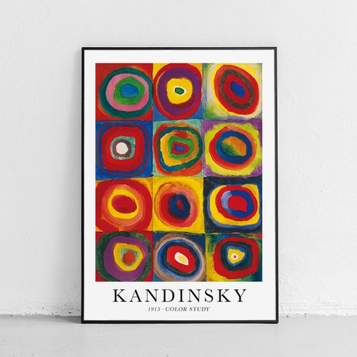Plakat Kandinsky color study 50x70 cm w czarnej ramie na Arena.pl