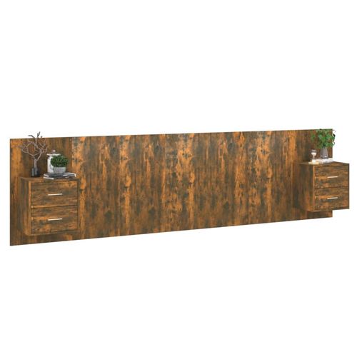 Wezgłowie z szafkami, przydymiony dąb, materiał drewnopochodny na Arena.pl