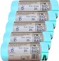 WORKI NA ODPADY BIO KOMPOSTOWALNE BIODEGRADOWALNE 20L 100szt