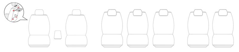 Ford Galaxy III 7os 2006-2015 Pokrowce dopasowane na miarę zdjęcie 6