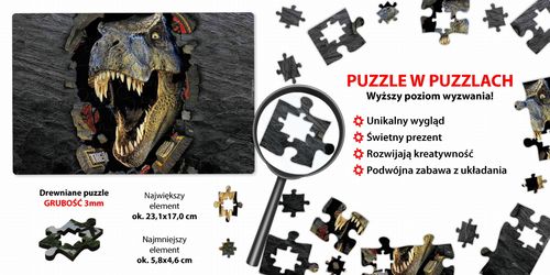 PUZZLE DREWNIANE DOUBLE Z TWOJEGO ZDJĘCIA NA PREZENT 24 el60x40cm na Arena.pl