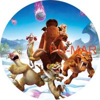 Opłatek na tort Epoka Lodowcowa Maniek Sid Tekst Gratis Gruby