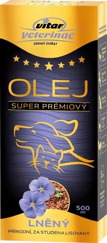 VITAR Veterinae Olej Lniany 500 ml - lśniąca sierść + doskonałe źródło na Arena.pl