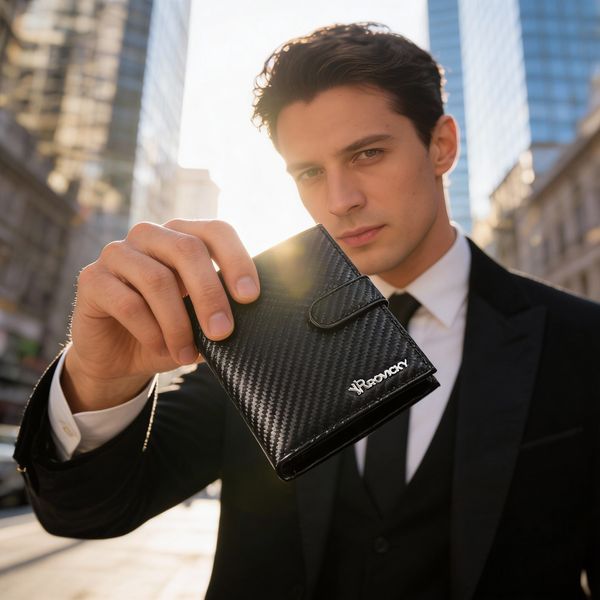 elegancki portfel męski z systemem rfid protect — rovicky zdjęcie 13