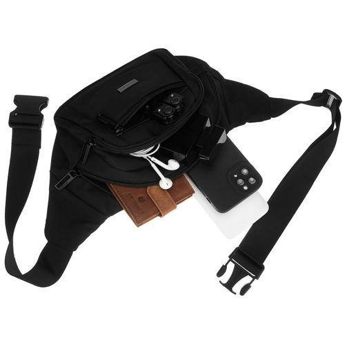 czarna, sportowa saszetka męska z cordury - rovicky na Arena.pl