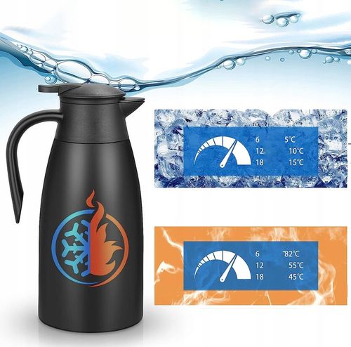 TERMICZNY CZAJNIK STALOWY 304 DUŻY OTWÓR ERGONOMICZNY UCHWYT na Arena.pl