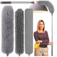 SZCZOTKA TELESKOPOWA MIOTEŁKA DO KURZU DŁUGA 280 + 3 WYMIENNE KOŃCÓWKI XXL