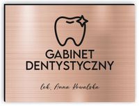nadruk UV dibond TABLICZKA 40x30 lekarska LOGO GABINET DENTYSTYCZNY NAZWA