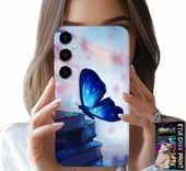 ETUI DO SAMSUNG GALAXY M55 5G - NIEBIESKI MOTYLEK, MOTYL, DAMSKIE WZORY