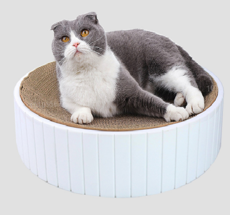 drapak dla kota z tekturki duży do drapania zabawka kot leżący okrągły na Arena.pl