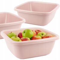 MISKA KWADRATOWA UNIWERSALNA MISA DO ŁAZIENKI OGRODU NA PRANIE 9L RÓŻOWA