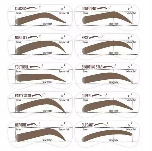 STEMPEL DO BRWI POMADA 10 SZABLONY czarny X1 na Arena.pl