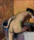 Bather, Stepping into a Tub, Edgar Degas - plakat 70x100 cm