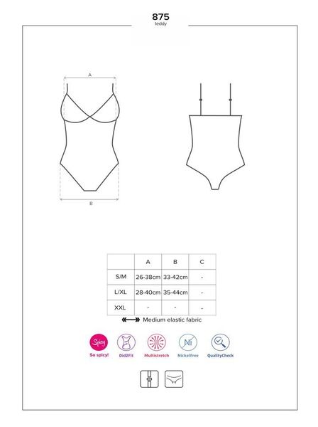 Body - Obsessive 875-TED-1 L/XL zdjęcie 3