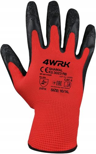 Rękawice 4Wrk Robocze Powlekane Lateksem Shamal R.10 - Xl 12 Par na Arena.pl