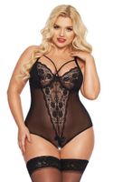 body erotyczne koronkowe amanda softline czarne xl