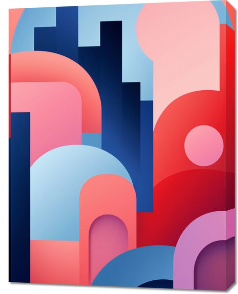 Obraz 70x90cm Miasto Kolorów zdjęcie 1