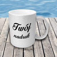 Srebrny kubek GLITTER z Twoim nadrukiem
