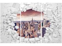 OBRAZ CITY VIEW CEGŁA KAMIENIE WIDOK