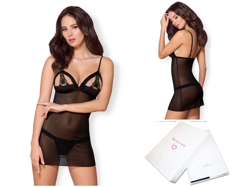 Czarna koszulka Obsessive prześwitująca  S/M zdjęcie 3