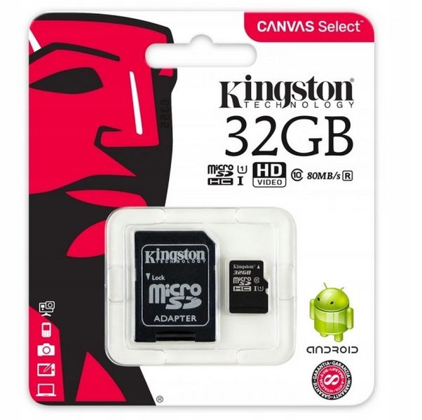 KARTA PAMIĘCI microSD 32GB KINGSTON HQ Z ADAPTEREM zdjęcie 1