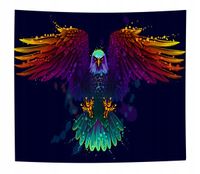 Dekoracja ŚCIENNA UV OBRAZ Fluorescencyjny GOBELIN ODBLASK 150x150cm Orzeł
