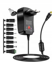Zasilacz Uniwersalny Sieciowy Regulowany Ładowarka 3-12V + 8 wtyczek 30W