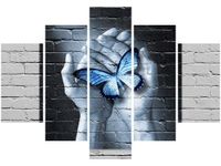 105CM 150CM OBRAZ 5 ELEM MOTYL DŁONIACH DRUK